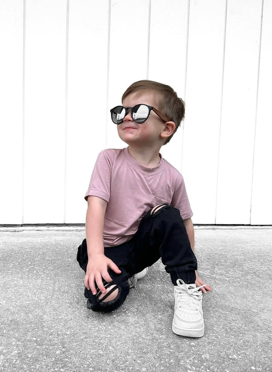 Bamboo Pocket Tee - DESERT ROSE