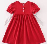 Maroon Alabama French Knot Dress