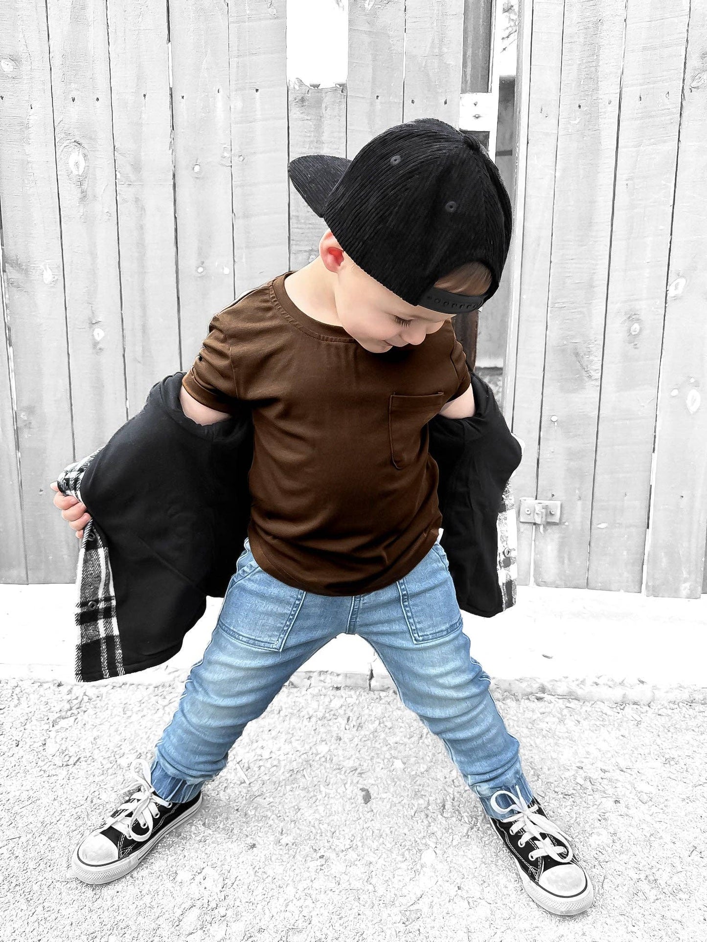 Bamboo Pocket Tee - CHOCOLATE