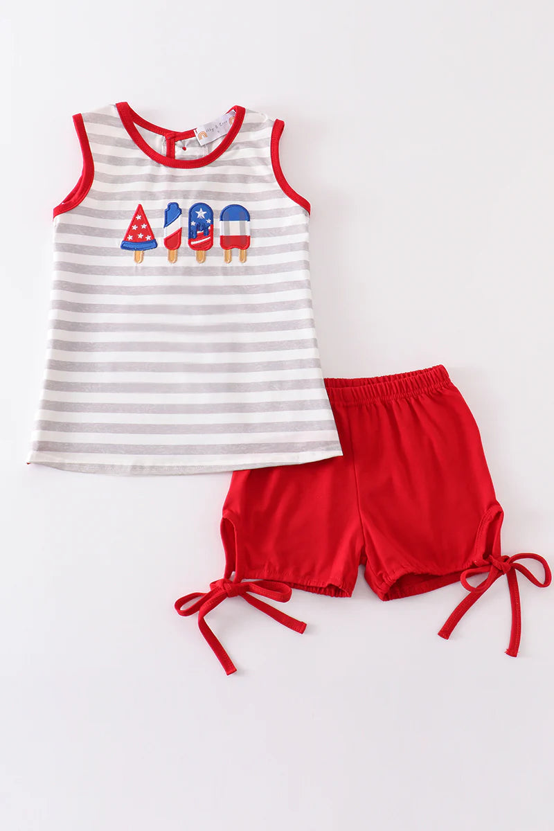 Patriotic Applique Popsicle 2pc Set