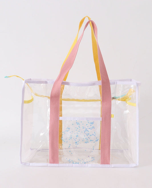 Clear Waterproof Beach Travel Bag - Pink