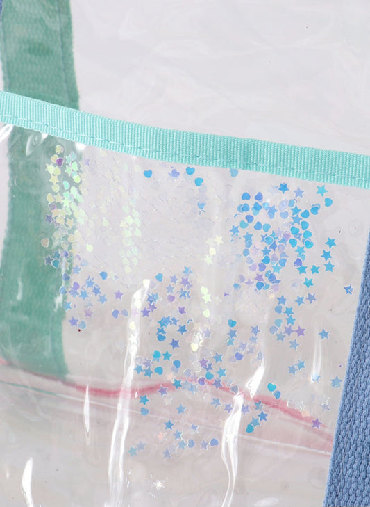 Clear Waterproof Beach Travel Bag - Blue