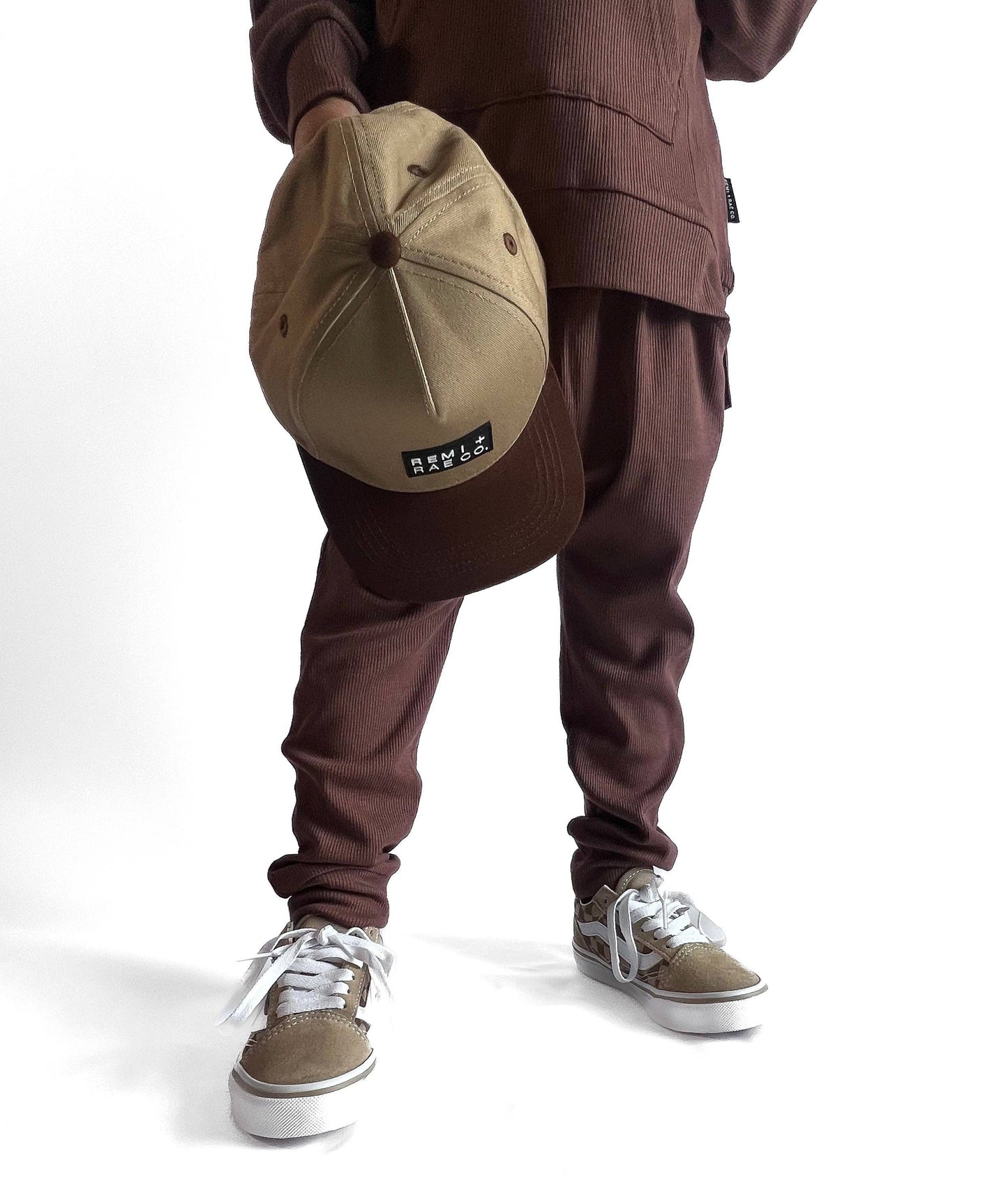 Bamboo Ribbed Joggers - COCOA
