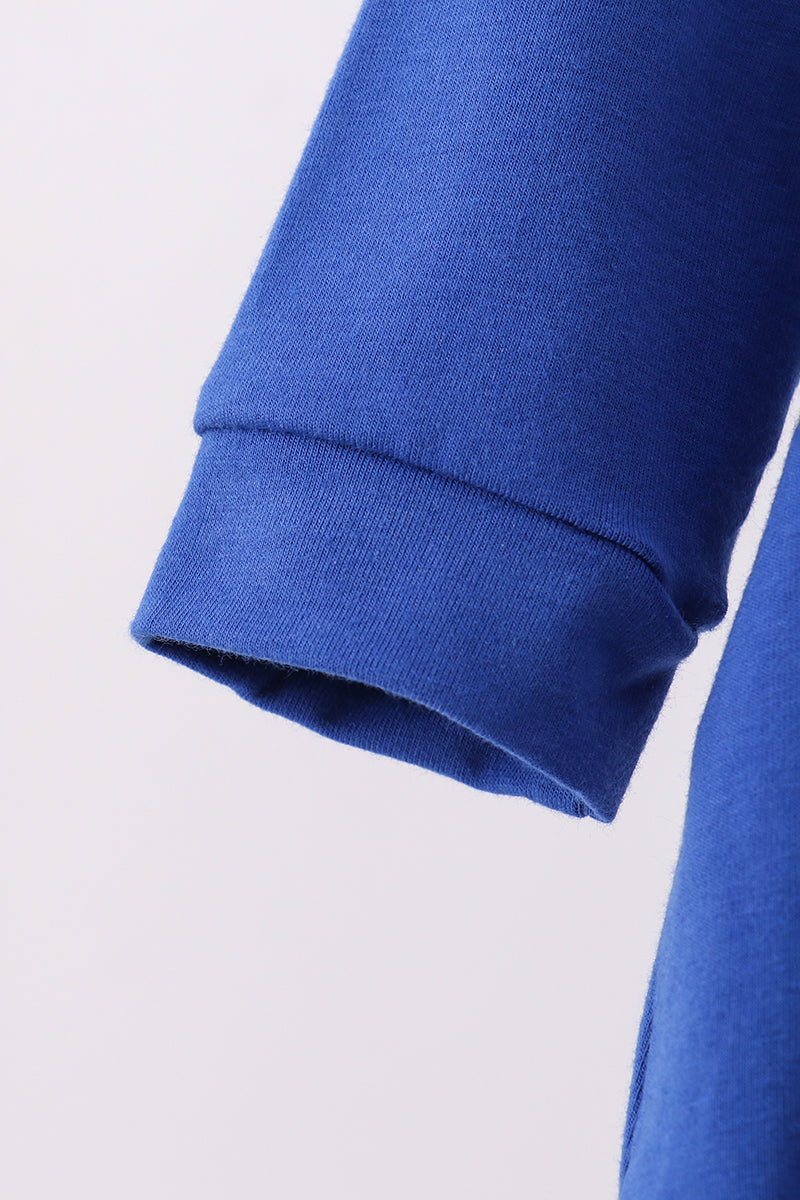 Blue character embroidery bubble unisex