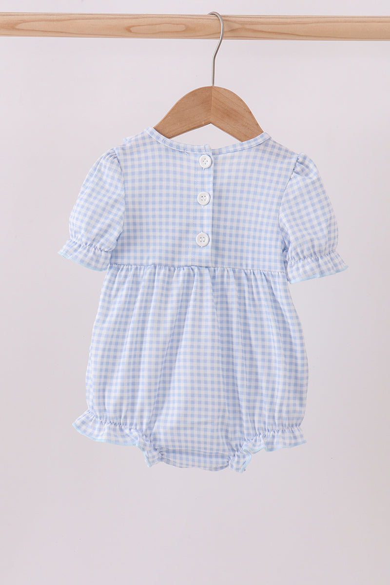 Blue nativity embroidery bubble