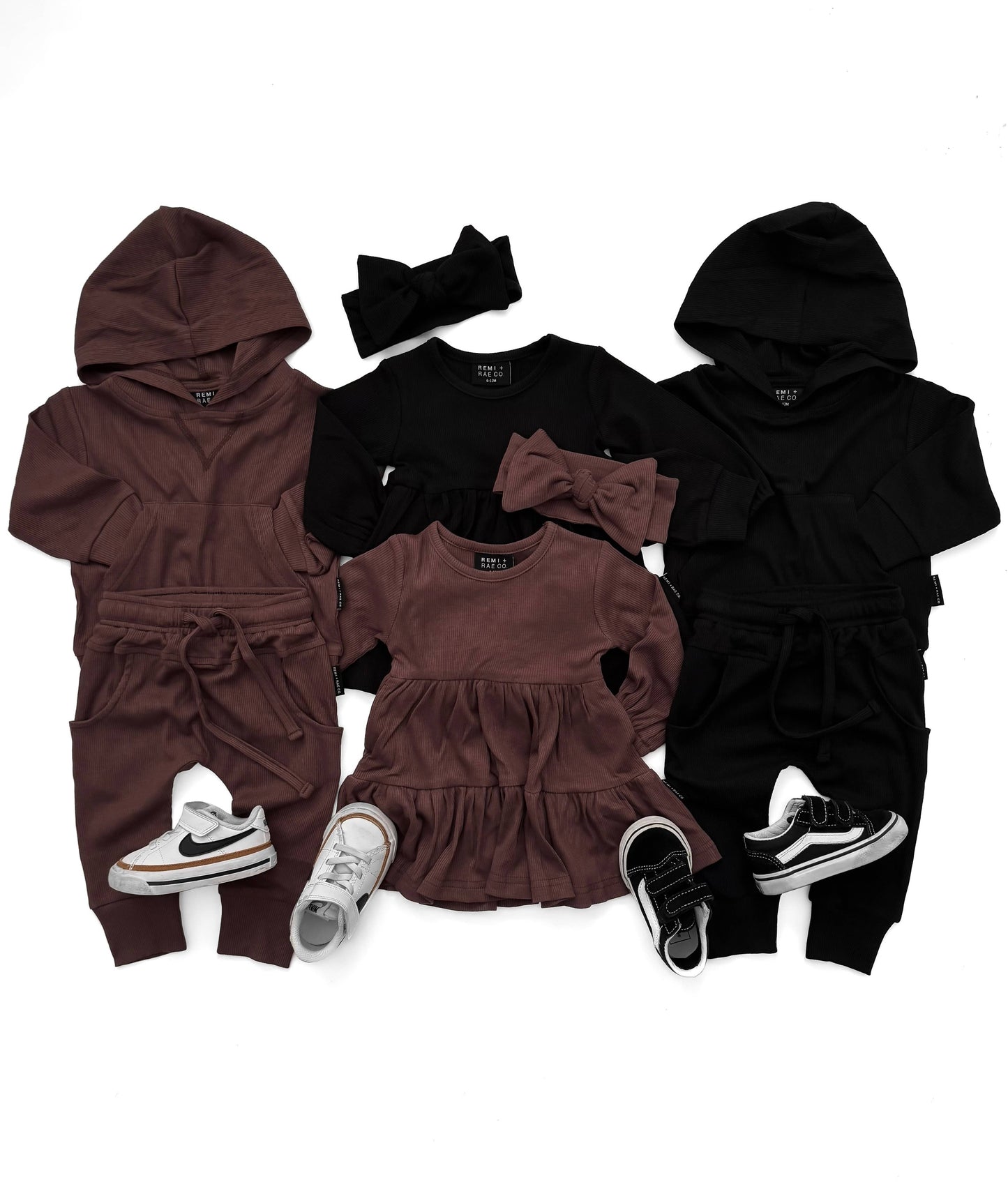 Bamboo Ribbed Joggers - COCOA