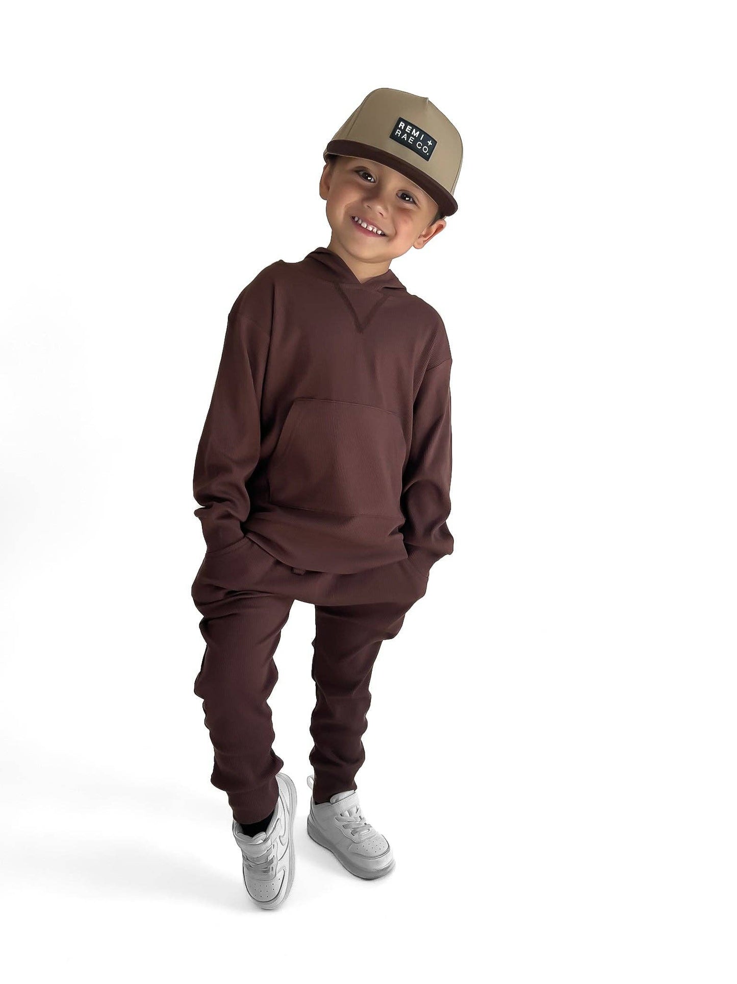Bamboo Ribbed Joggers - COCOA
