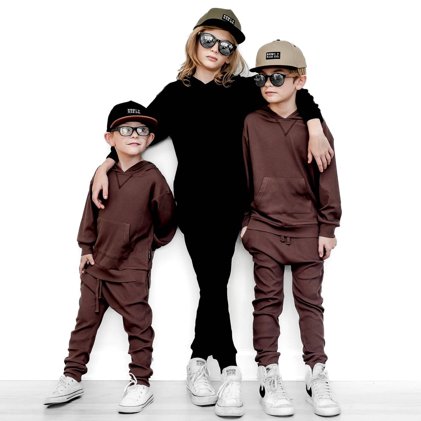 Bamboo Ribbed Joggers - COCOA