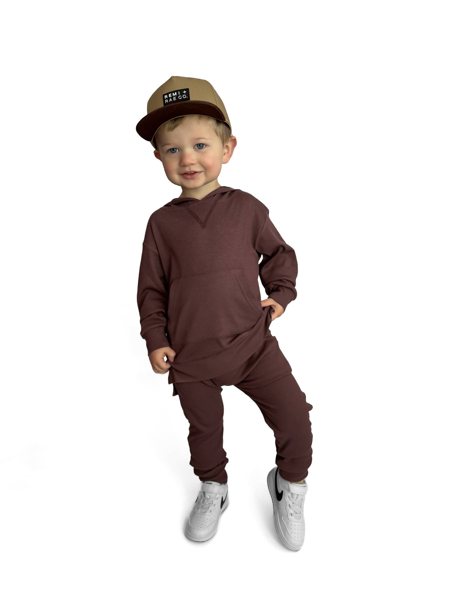Bamboo Ribbed Joggers - COCOA