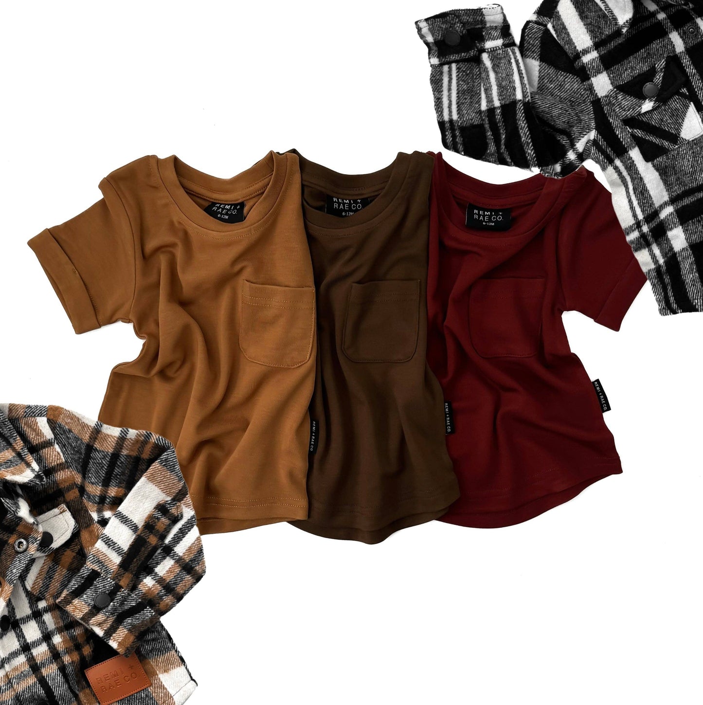 Bamboo Pocket Tee - CHOCOLATE