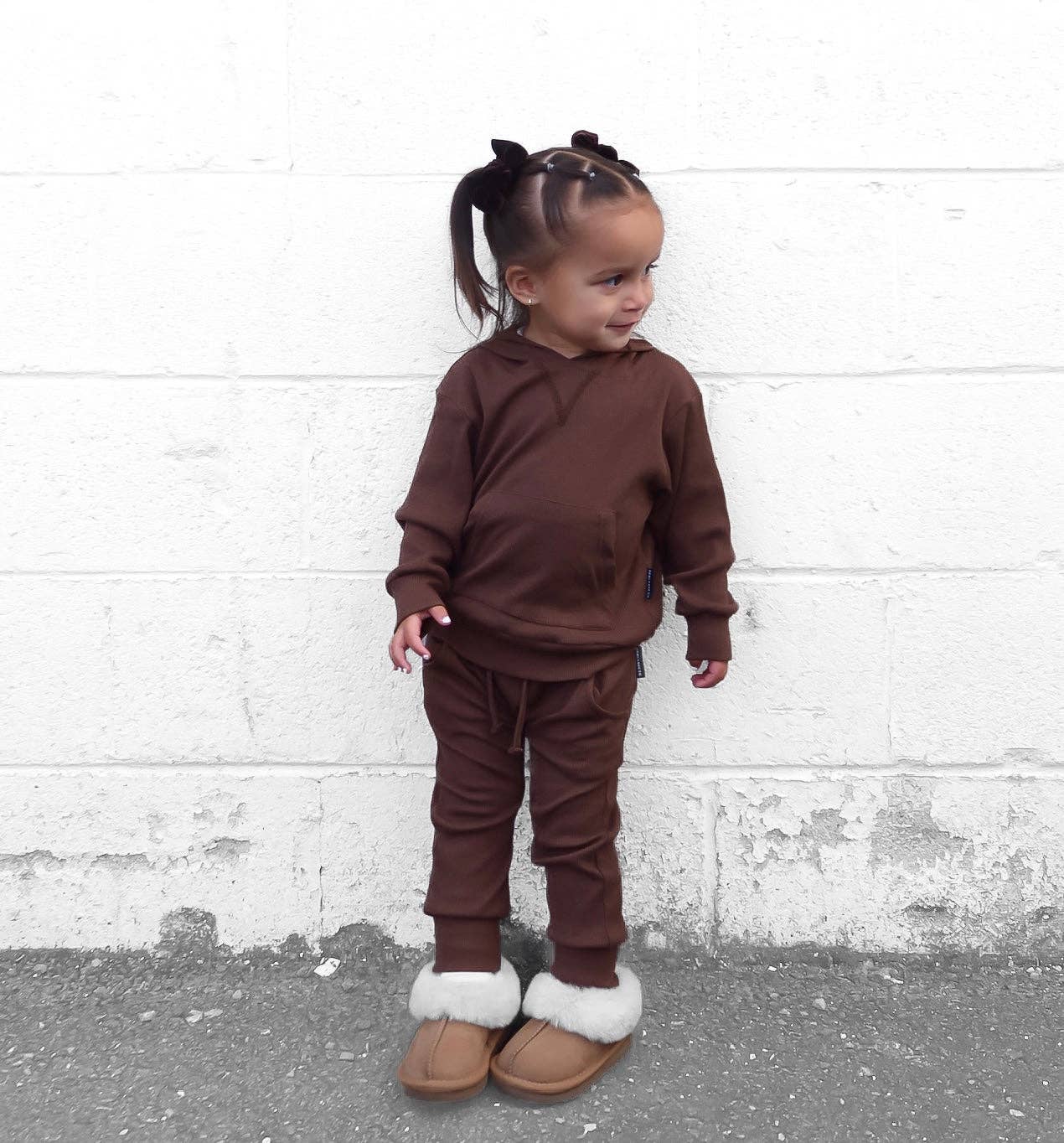 Bamboo Ribbed Joggers - COCOA