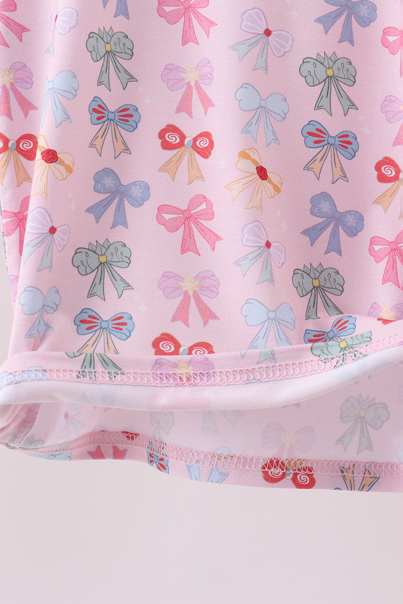 Premium whimsical bows bamboo pants set
