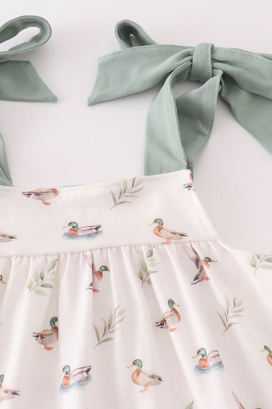 Green duck print set