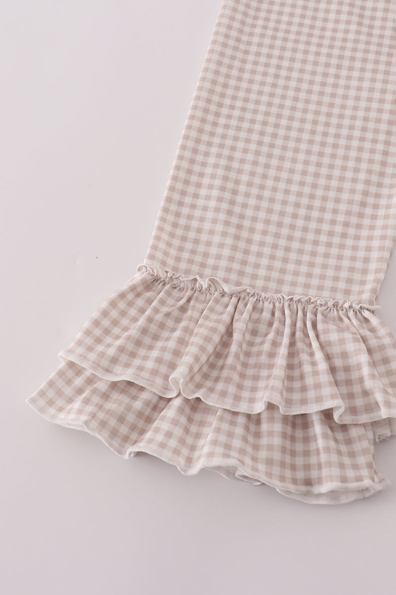 Pink football french knot pants set