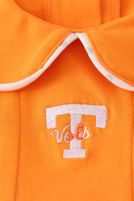Orange Tennessee go vols embroidery ruffle pants set