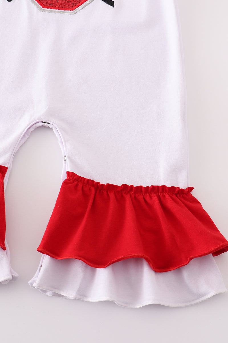 Ohio glitter ruffle romper