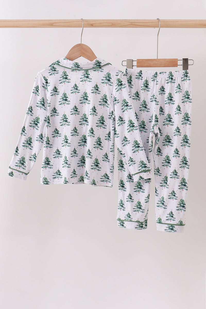 Green christmas tree bamboo mom&me pajama set