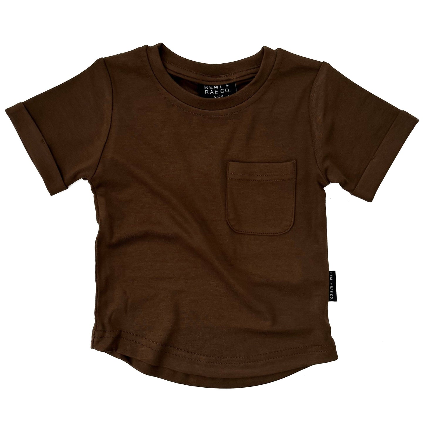 Bamboo Pocket Tee - CHOCOLATE