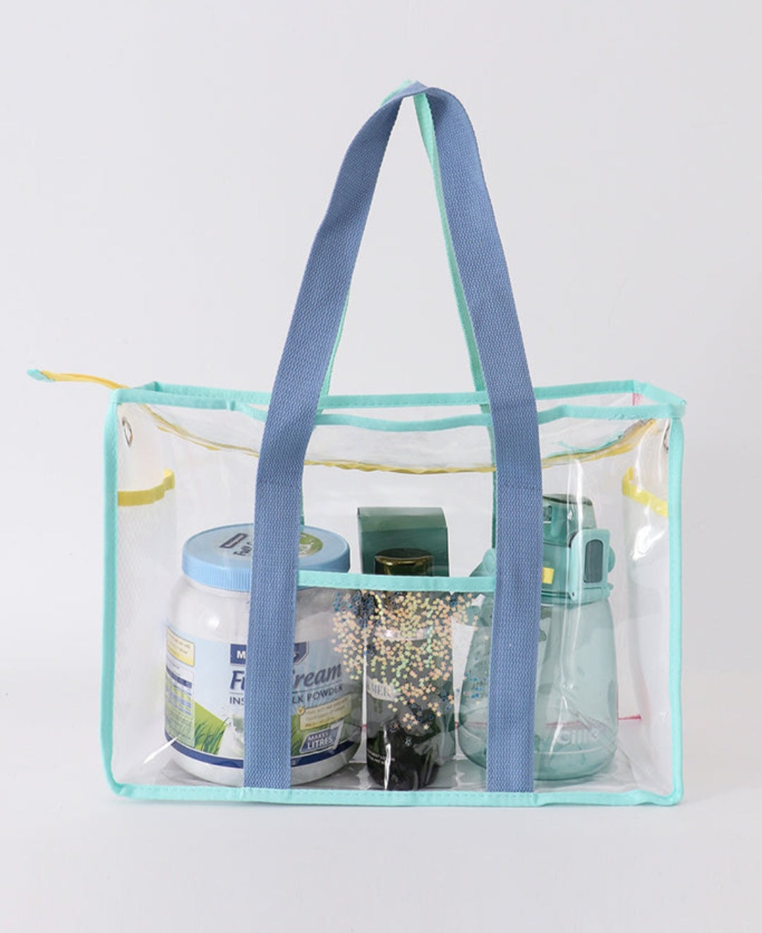 Clear Waterproof Beach Travel Bag - Blue