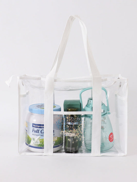 Clear Waterproof Beach Travel Bag - White