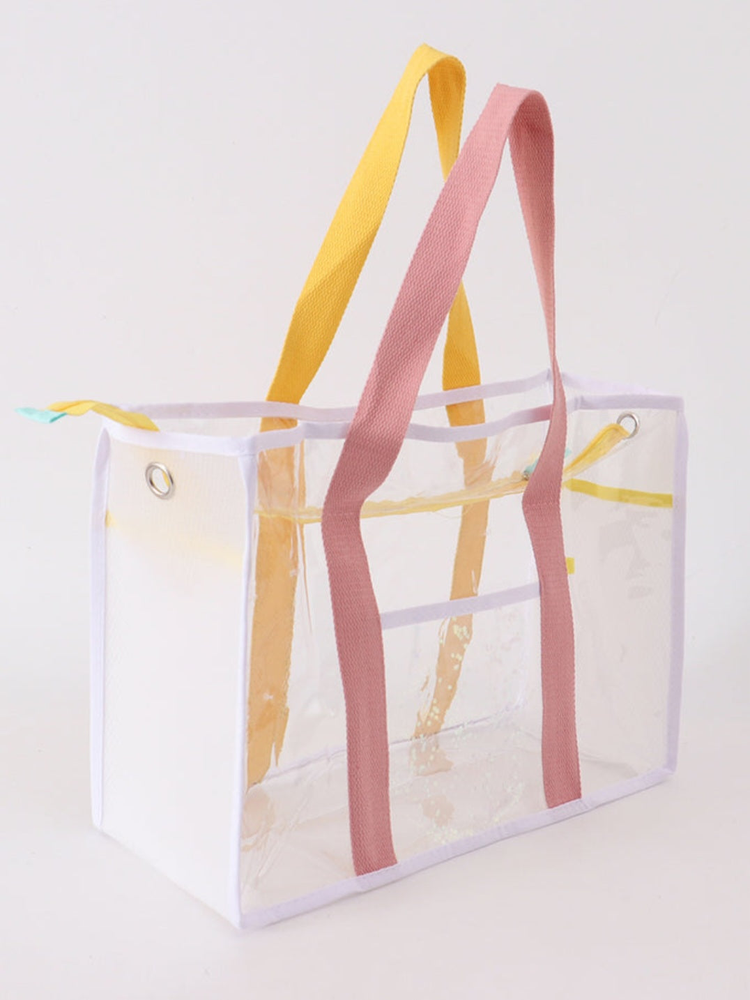 Clear Waterproof Beach Travel Bag - Pink