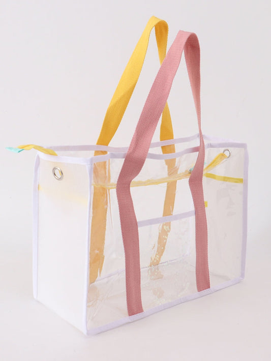 Clear Waterproof Beach Travel Bag - Pink