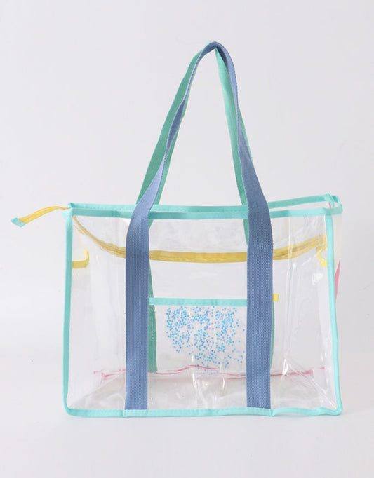 Clear Waterproof Beach Travel Bag - Blue